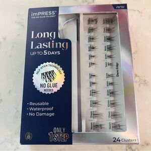 KISS imPRESS Long Lasting Eyelash Clusters no glue needed